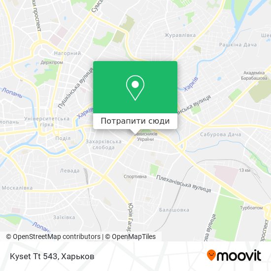 Карта Kyset Tt 543