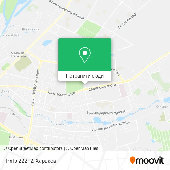 Карта Pnfp 22212