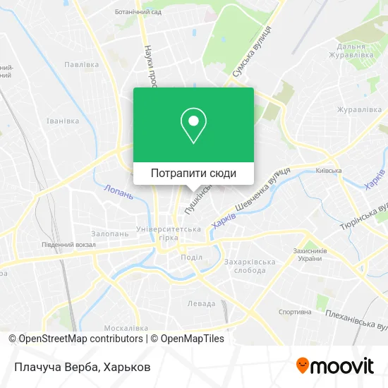Карта Плачуча Верба