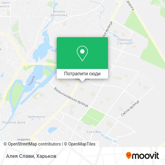 Карта Алея Слави