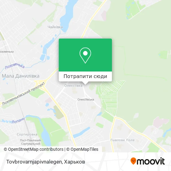 Карта Tovbrovarnjapivnalegen