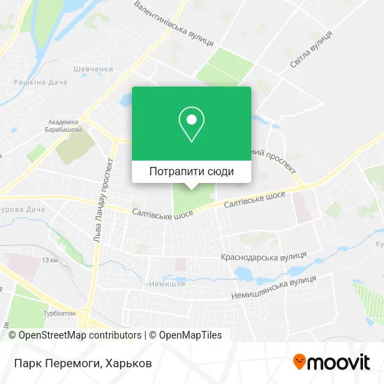 Карта Парк Перемоги