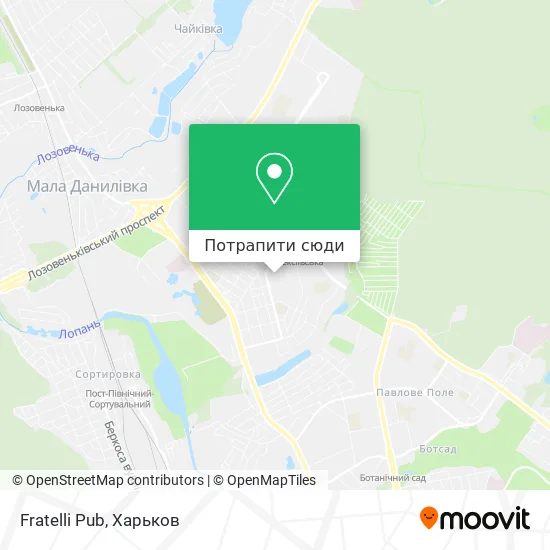 Карта Fratelli Pub