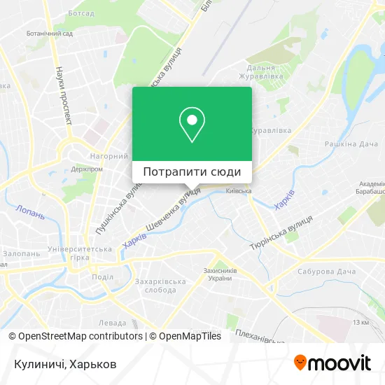 Карта Кулиничі