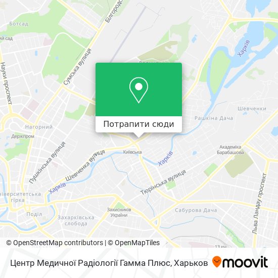 Карта Центр Медичної Радіології Гамма Плюс