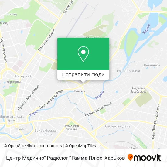 Карта Центр Медичної Радіології Гамма Плюс