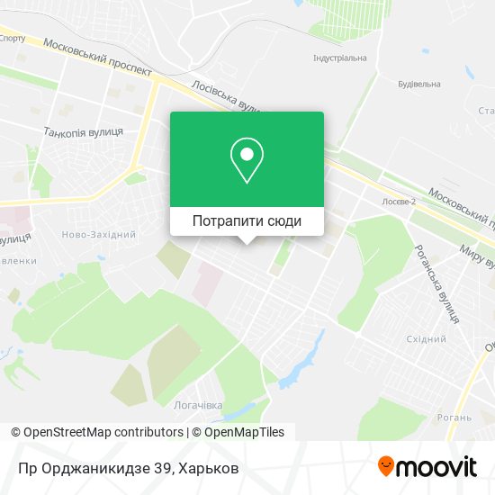 Карта Пр Орджаникидзе 39