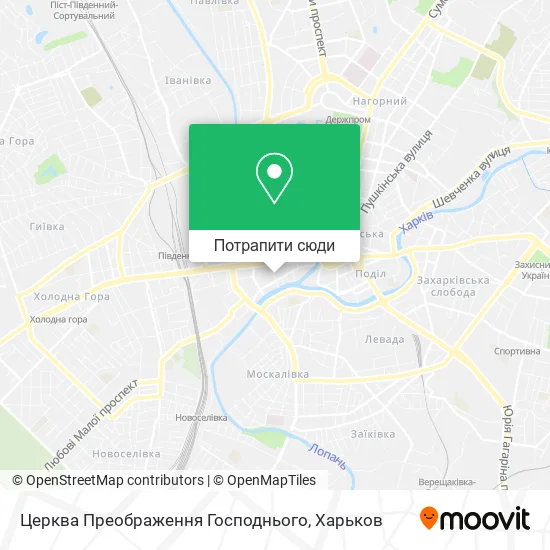 Карта Церква Преображення Господнього