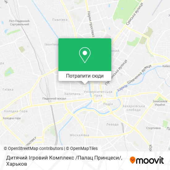 Карта Дитячий Ігровий Комплекс /Палац Принцеси/