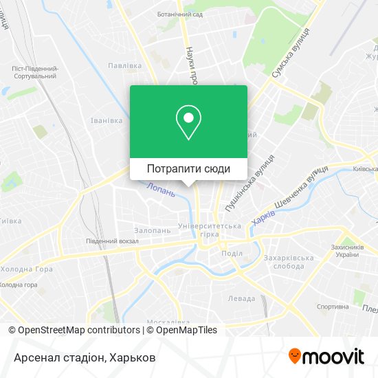 Карта Арсенал стадіон