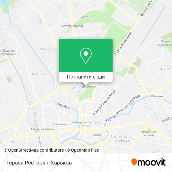 Карта Тераса Ресторан