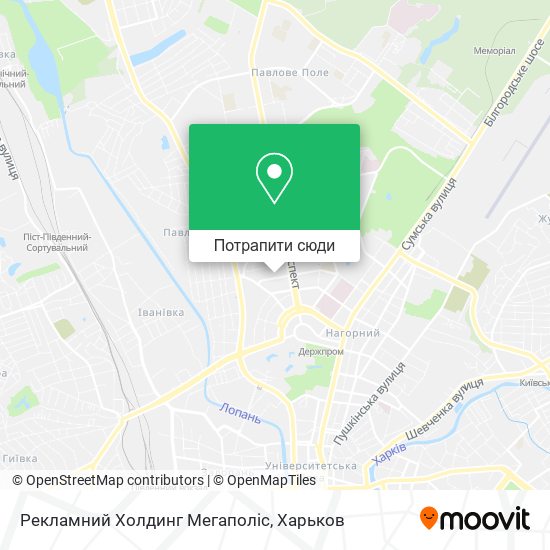 Карта Рекламний Холдинг Мегаполіс