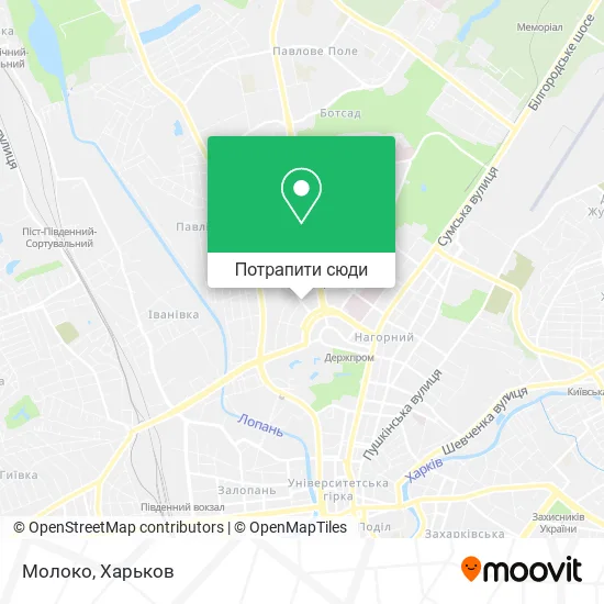 Карта Молоко