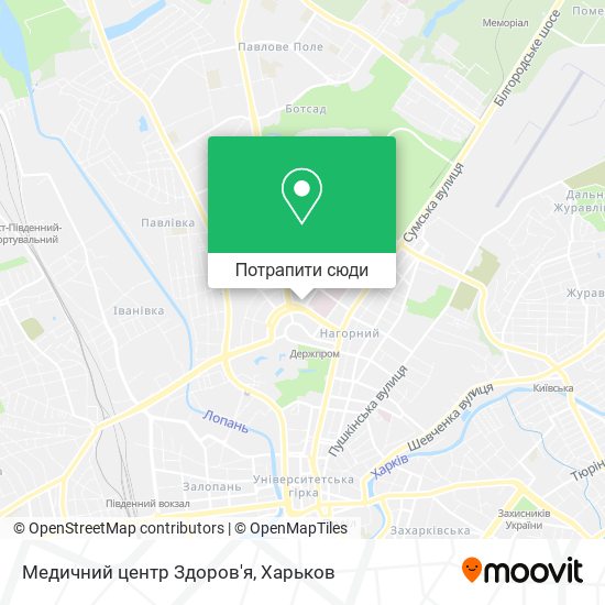 Карта Медичний центр Здоров'я