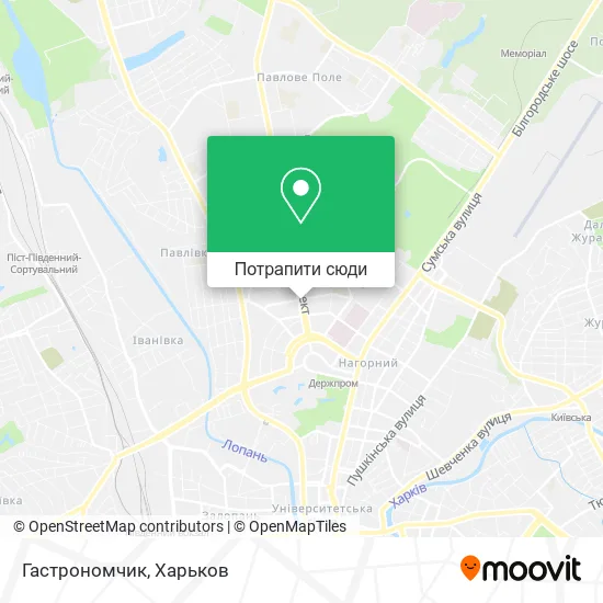 Карта Гастрономчик