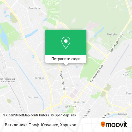 Карта Ветклиника Проф. Юрченко