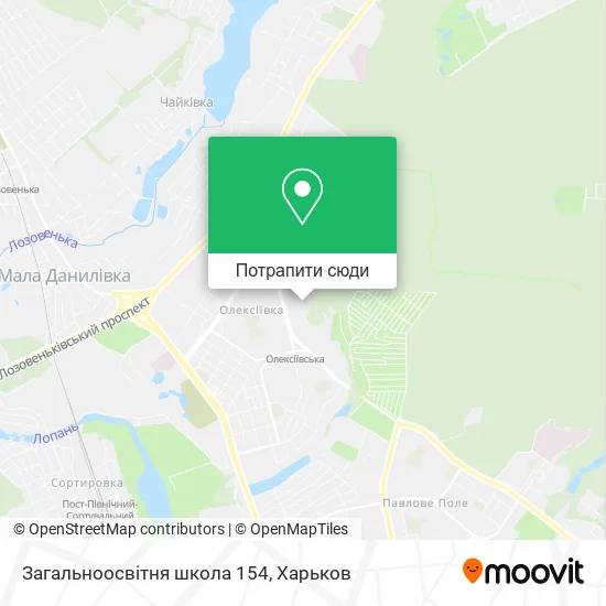 Карта Загальноосвітня школа 154