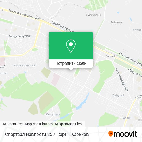 Карта Спортзал Навпроти 25 Лікарні.