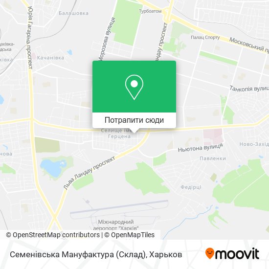 Карта Семенiвська Мануфактура (Склад)