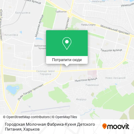 Карта Городская Молочная Фабрика-Кухня Детского Питания