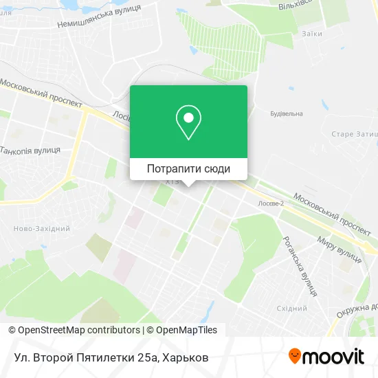 Карта Ул. Второй Пятилетки 25а