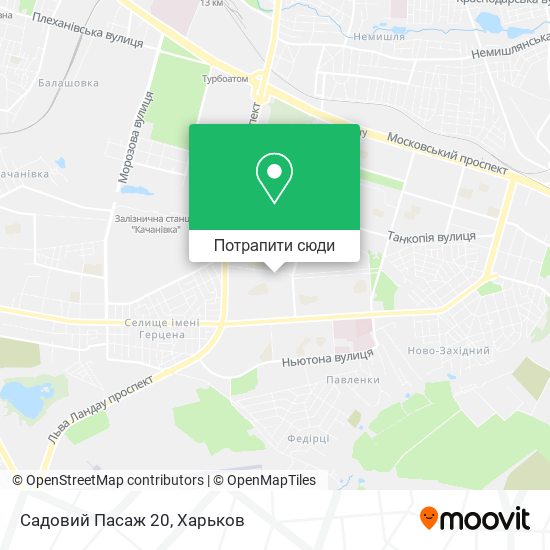 Карта Садовий Пасаж 20