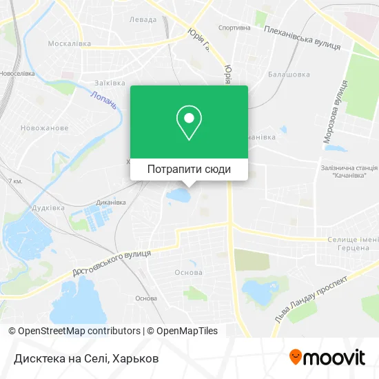 Карта Дисктека на Селі