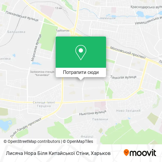 Карта Лисяча Нора Біля Китайської Стіни