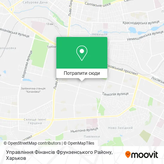 Карта Управління Фінансів Фрунзенського Району