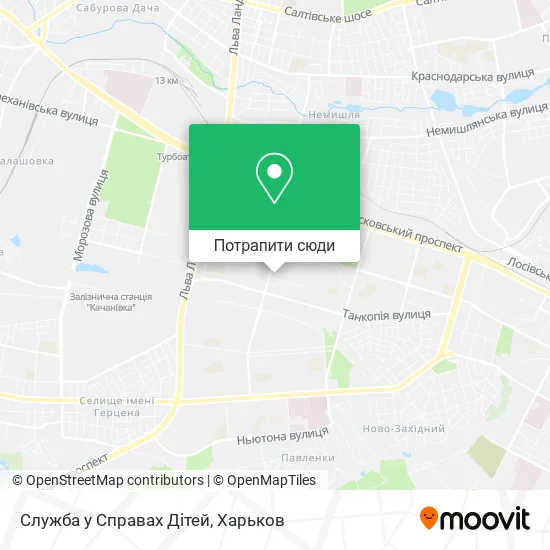 Карта Служба у Справах Дітей
