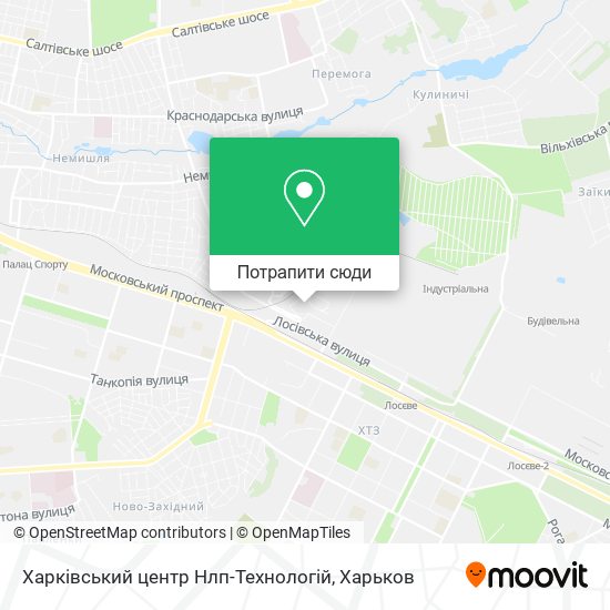 Карта Харківський центр Нлп-Технологій