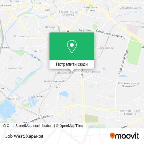 Карта Job West