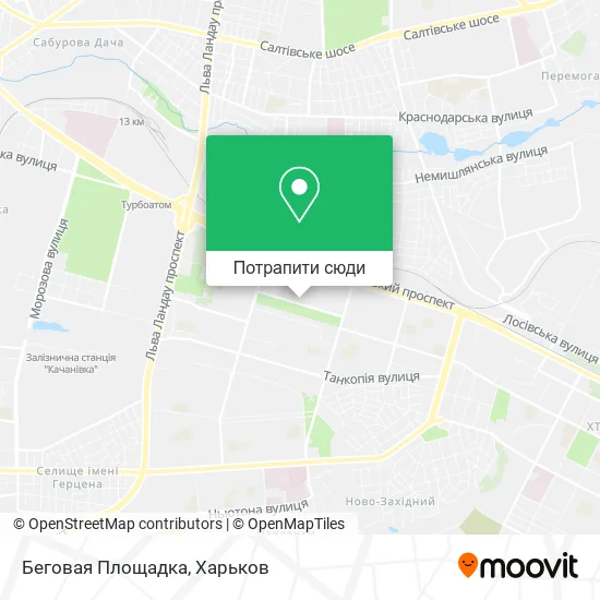Карта Беговая Площадка