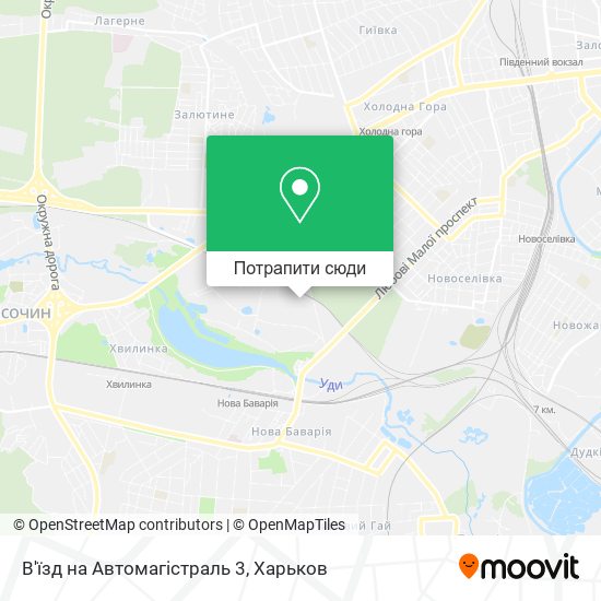 Карта В'їзд на Автомагістраль 3