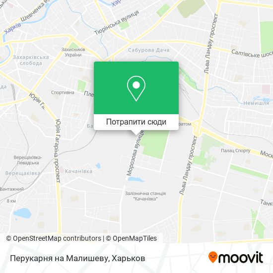 Карта Перукарня на Малишеву