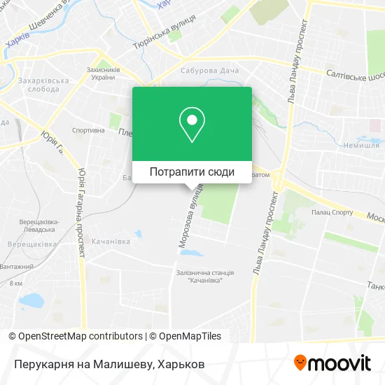Карта Перукарня на Малишеву