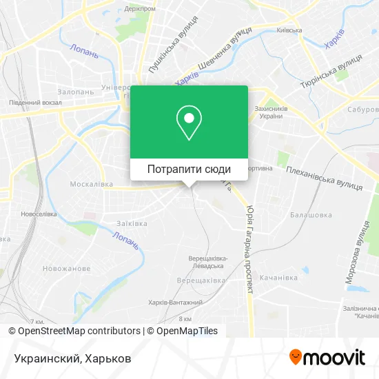 Карта Украинский
