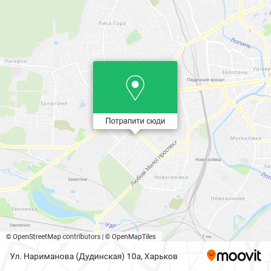 Карта Ул. Нариманова (Дудинская) 10а