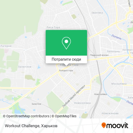 Карта Workout Challenge