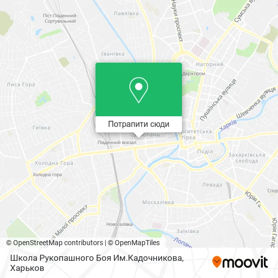 Карта Школа Рукопашного Боя Им.Кадочникова