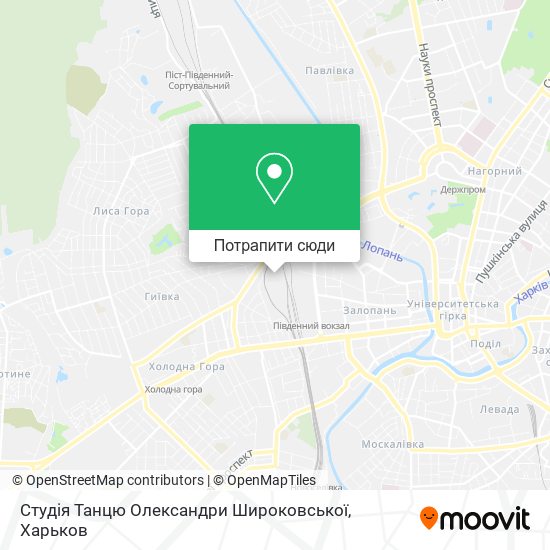 Карта Студія Танцю Олександри Широковської