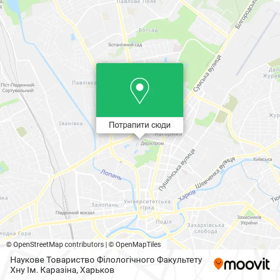 Карта Наукове Товариство Філологічного Факультету Хну Ім. Каразіна