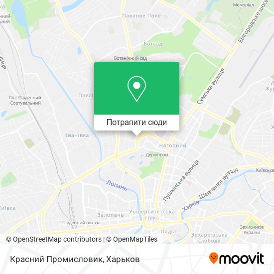 Карта Красний Промисловик