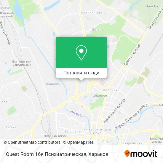 Карта Quest Room 16я Психиатрическая