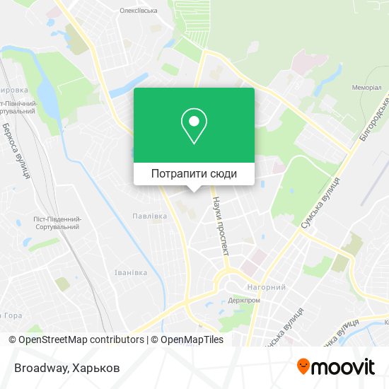 Карта Broadway