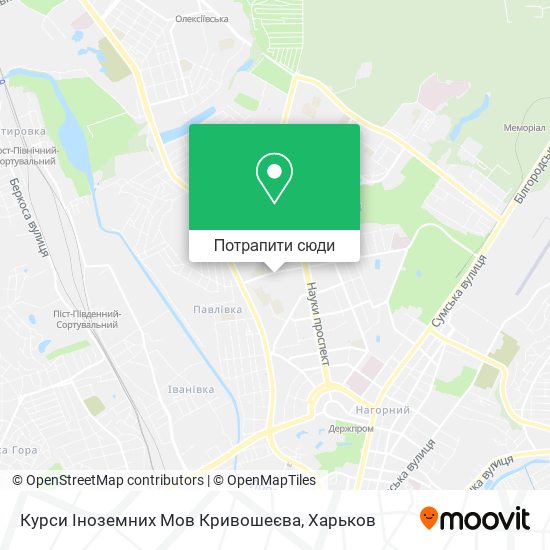 Карта Курси Іноземних Мов Кривошеєва