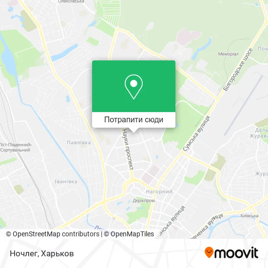 Карта Ночлег