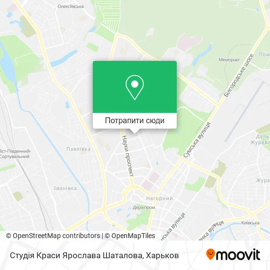 Карта Студія Краси Ярослава Шаталова