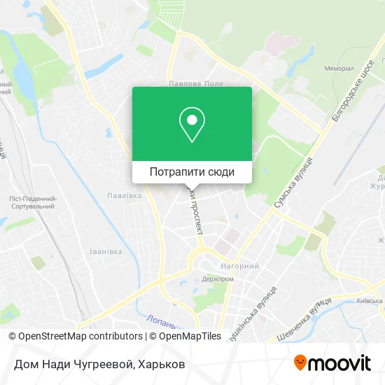 Карта Дом Нади Чугреевой