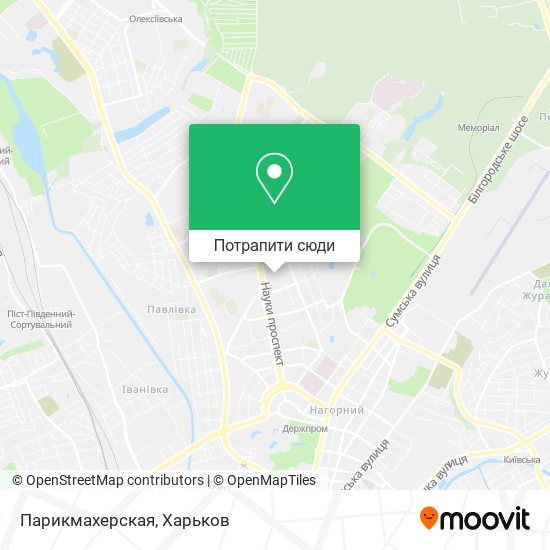 Карта Парикмахерская